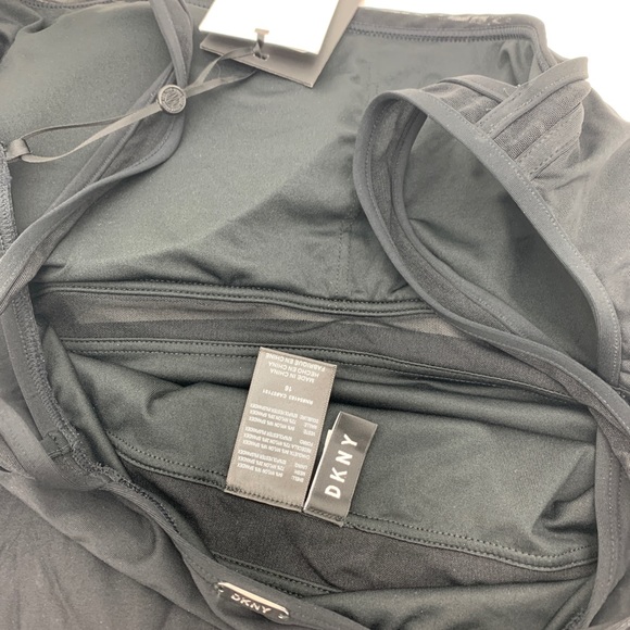 DKNY Women’s One Piece Black Swimsuit NEW $108 - Picture 4 of 5